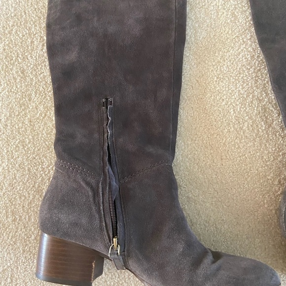 BP Tige En Cuir over the knee charcoalsuede gray boots size 8, gentle use trendy - Picture 7 of 7